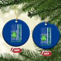 Mental Health Awarenes Ceramic Ornament Peace Love Hope Green Ribbon