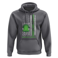 Mental Health Awarenes Hoodie Peace Love Hope Green Ribbon