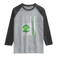 Mental Health Awarenes Raglan Shirt Peace Love Hope Green Ribbon