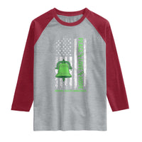 Mental Health Awarenes Raglan Shirt Peace Love Hope Green Ribbon