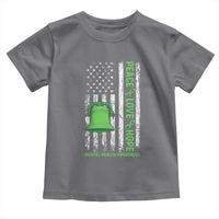 Mental Health Awarenes Toddler T Shirt Peace Love Hope Green Ribbon