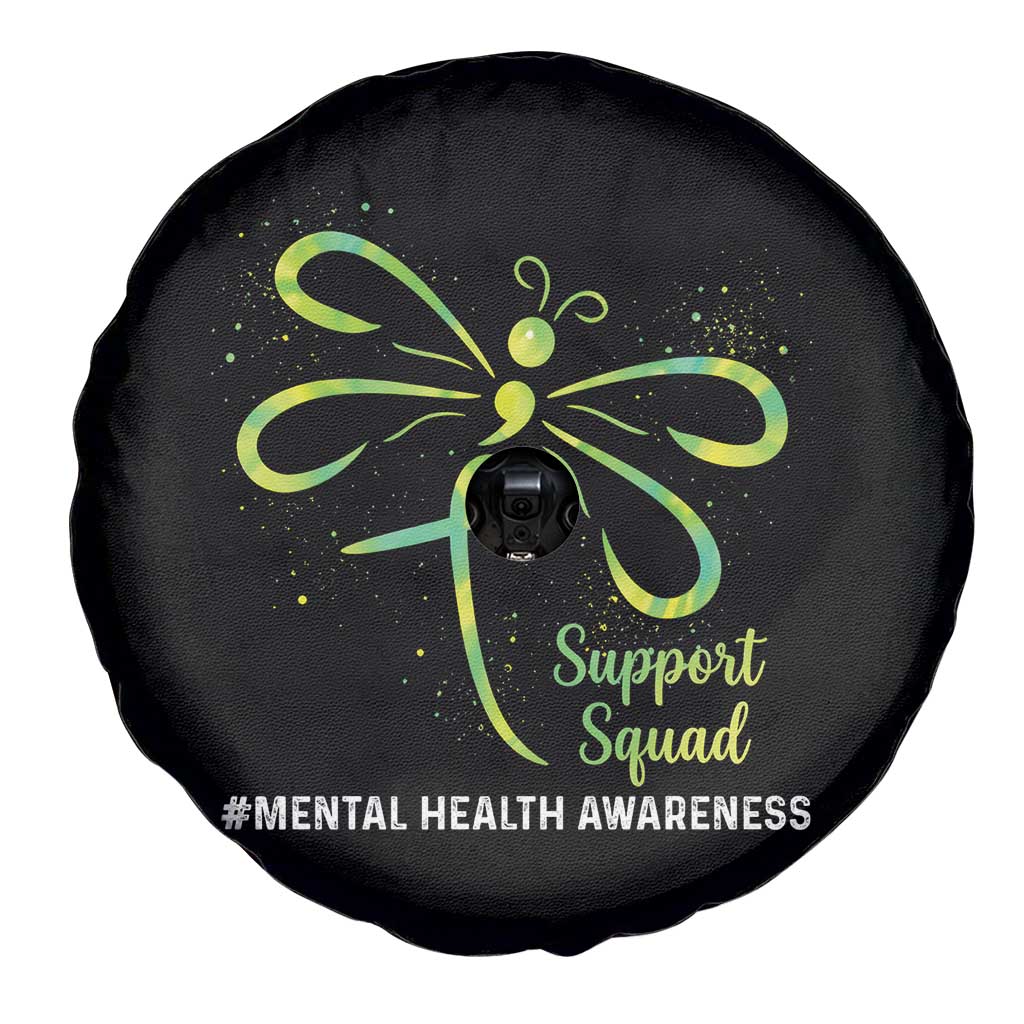 Mental Health Awarenes Spare Tire Cover Support Squad Green Ribbon
