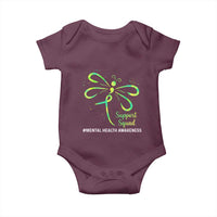 Mental Health Awarenes Baby Onesie Support Squad Green Ribbon