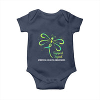 Mental Health Awarenes Baby Onesie Support Squad Green Ribbon
