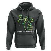 Mental Health Awarenes Hoodie Support Squad Green Ribbon