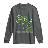 Mental Health Awarenes Long Sleeve Shirt Support Squad Green Ribbon