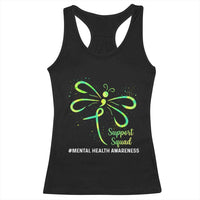 Mental Health Awarenes Racerback Tank Top Support Squad Green Ribbon