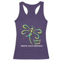 Mental Health Awarenes Racerback Tank Top Support Squad Green Ribbon