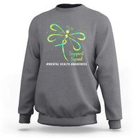 Mental Health Awarenes Sweatshirt Support Squad Green Ribbon