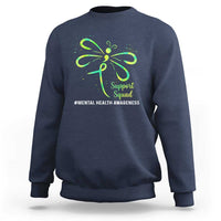 Mental Health Awarenes Sweatshirt Support Squad Green Ribbon