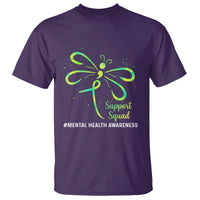 Mental Health Awarenes T Shirt Support Squad Green Ribbon