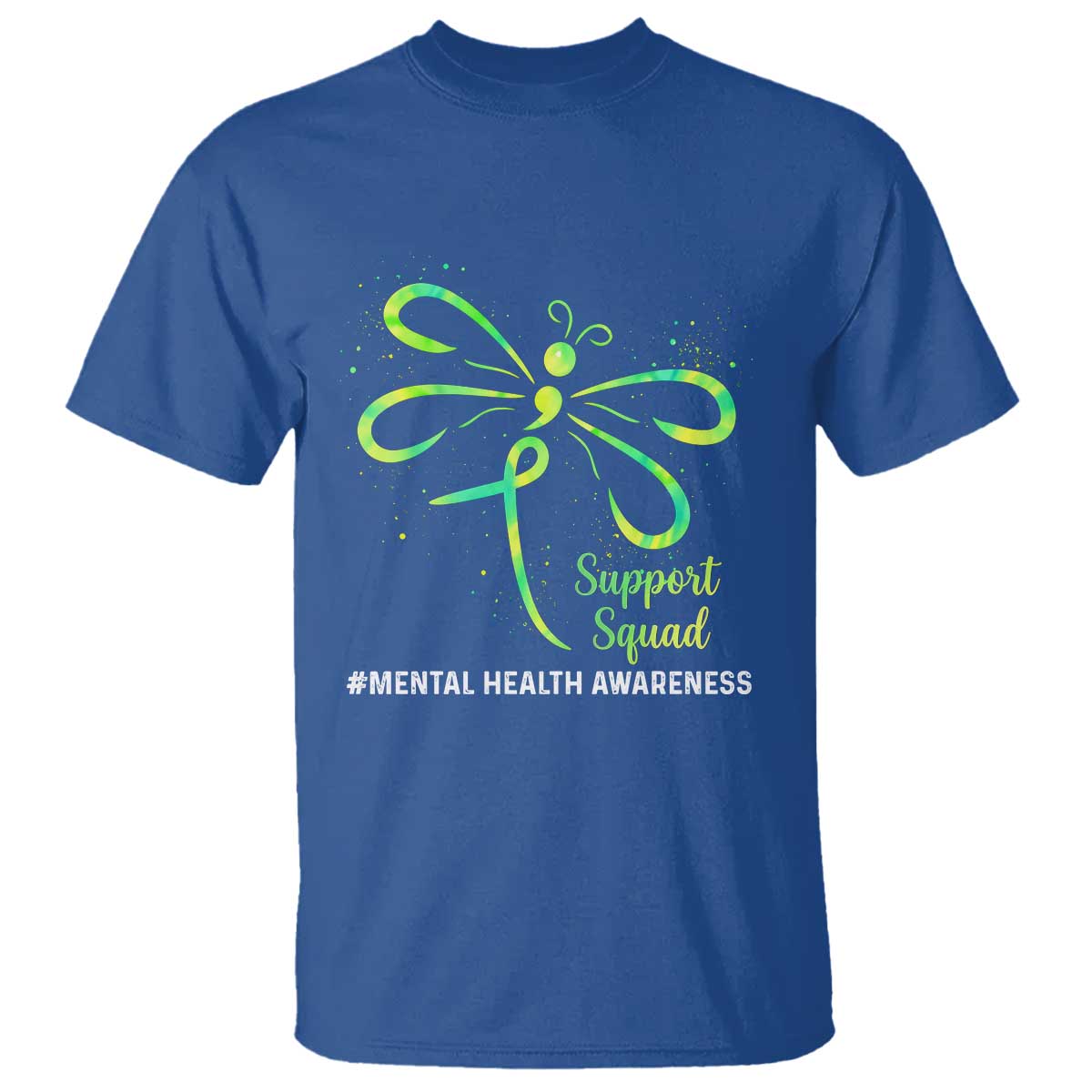 Mental Health Awarenes T Shirt Support Squad Green Ribbon