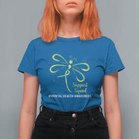 Mental Health Awarenes T Shirt For Women Support Squad Green Ribbon