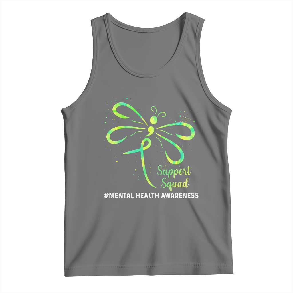 Mental Health Awarenes Tank Top Support Squad Green Ribbon