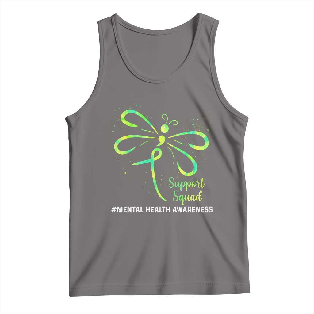 Mental Health Awarenes Tank Top Support Squad Green Ribbon
