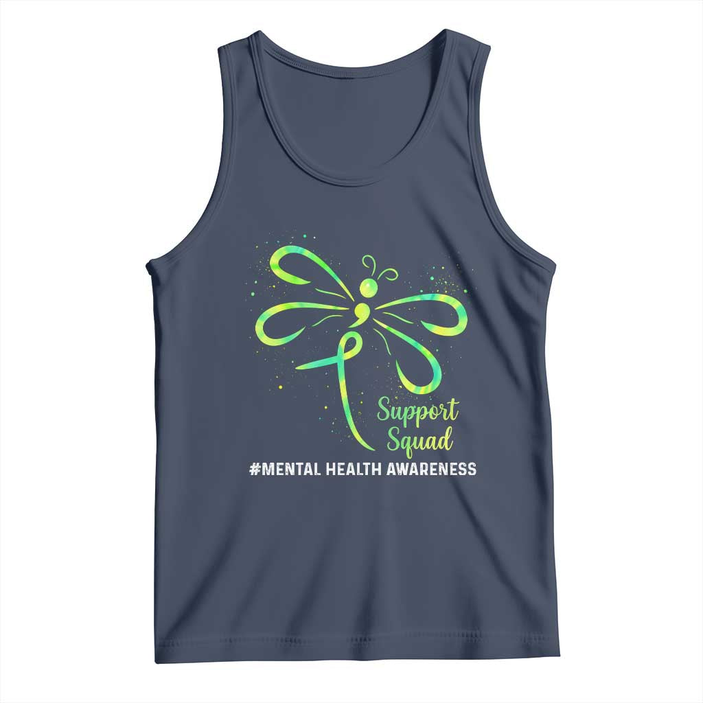 Mental Health Awarenes Tank Top Support Squad Green Ribbon
