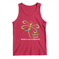 Mental Health Awarenes Tank Top Support Squad Green Ribbon