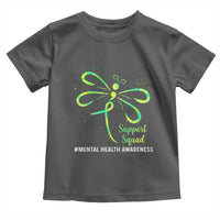 Mental Health Awarenes Toddler T Shirt Support Squad Green Ribbon