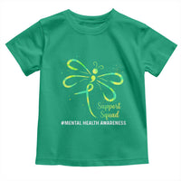 Mental Health Awarenes Toddler T Shirt Support Squad Green Ribbon