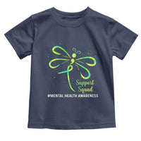 Mental Health Awarenes Toddler T Shirt Support Squad Green Ribbon