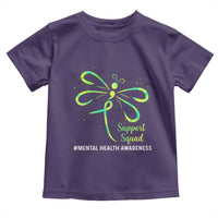 Mental Health Awarenes Toddler T Shirt Support Squad Green Ribbon