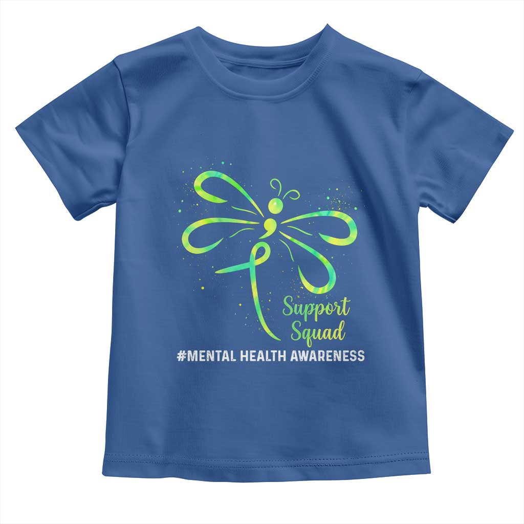 Mental Health Awarenes Toddler T Shirt Support Squad Green Ribbon