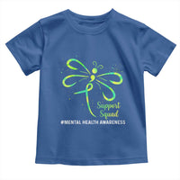 Mental Health Awarenes Toddler T Shirt Support Squad Green Ribbon