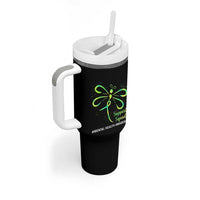 Mental Health Awarenes Tumbler With Handle Support Squad Green Ribbon