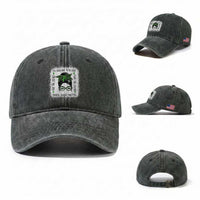 Mental Health Matters Washed Cotton Baseball Cap Messy Bun Green Ribbon Support