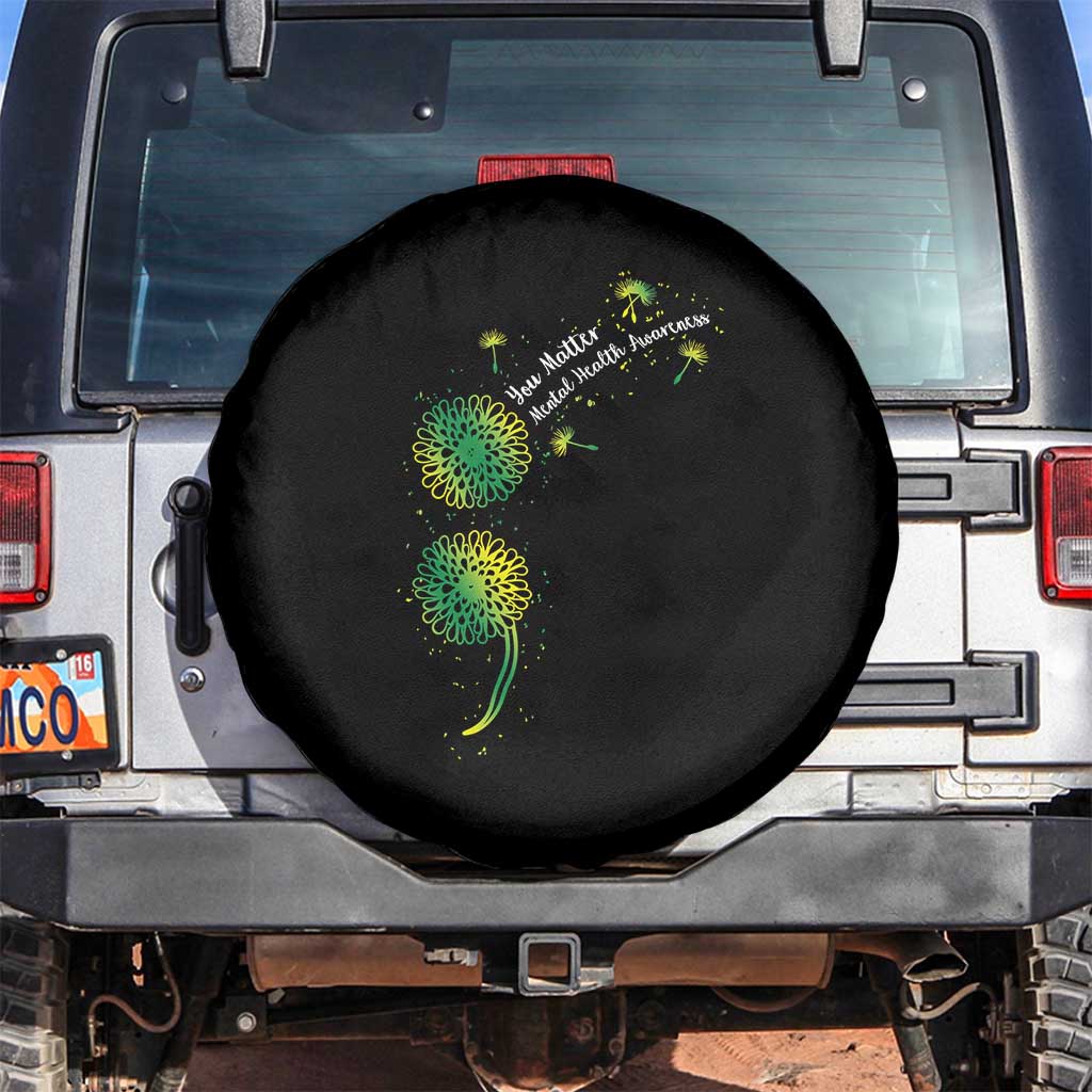 Mental Health Awarenes Spare Tire Cover Semicolon Dandelion You Matter