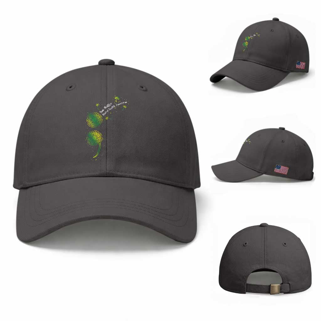Mental Health Awarenes Baseball Cap Semicolon Dandelion You Matter