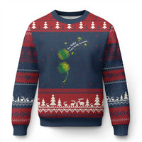 Mental Health Awarenes Ugly Christmas Sweater Semicolon Dandelion You Matter