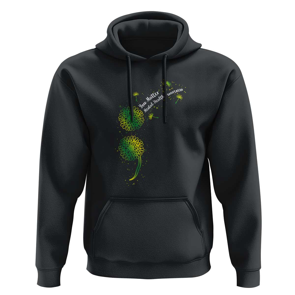 Mental Health Awarenes Hoodie Semicolon Dandelion You Matter