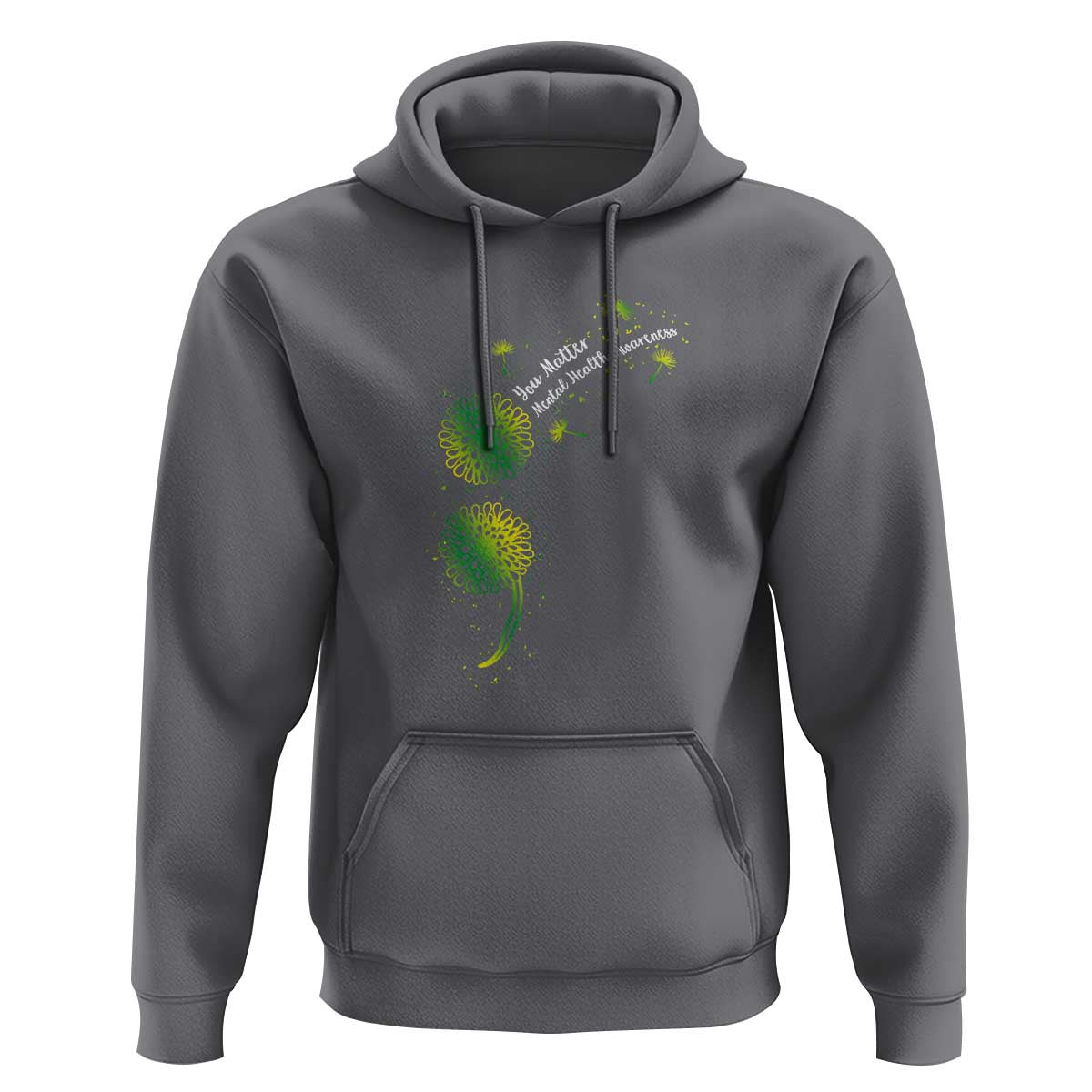 Mental Health Awarenes Hoodie Semicolon Dandelion You Matter