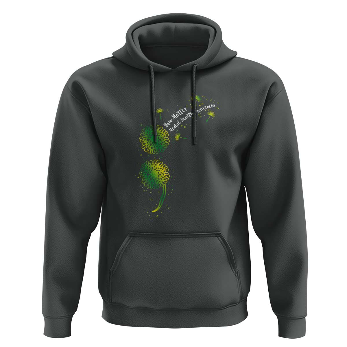 Mental Health Awarenes Hoodie Semicolon Dandelion You Matter