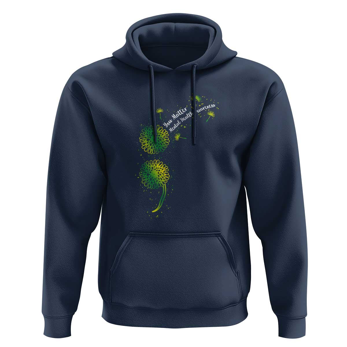 Mental Health Awarenes Hoodie Semicolon Dandelion You Matter