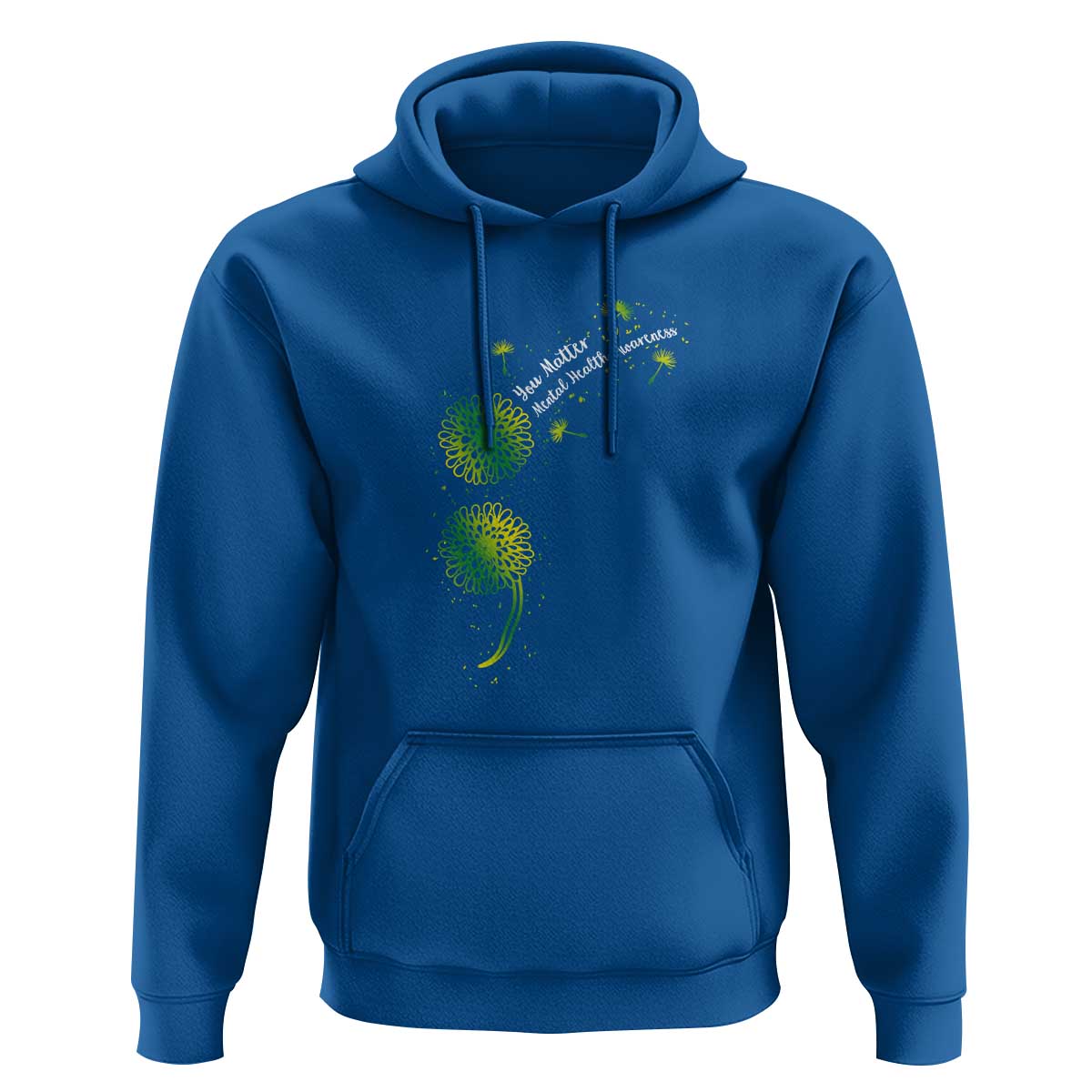 Mental Health Awarenes Hoodie Semicolon Dandelion You Matter