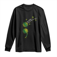 Mental Health Awarenes Long Sleeve Shirt Semicolon Dandelion You Matter