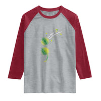 Mental Health Awarenes Raglan Shirt Semicolon Dandelion You Matter