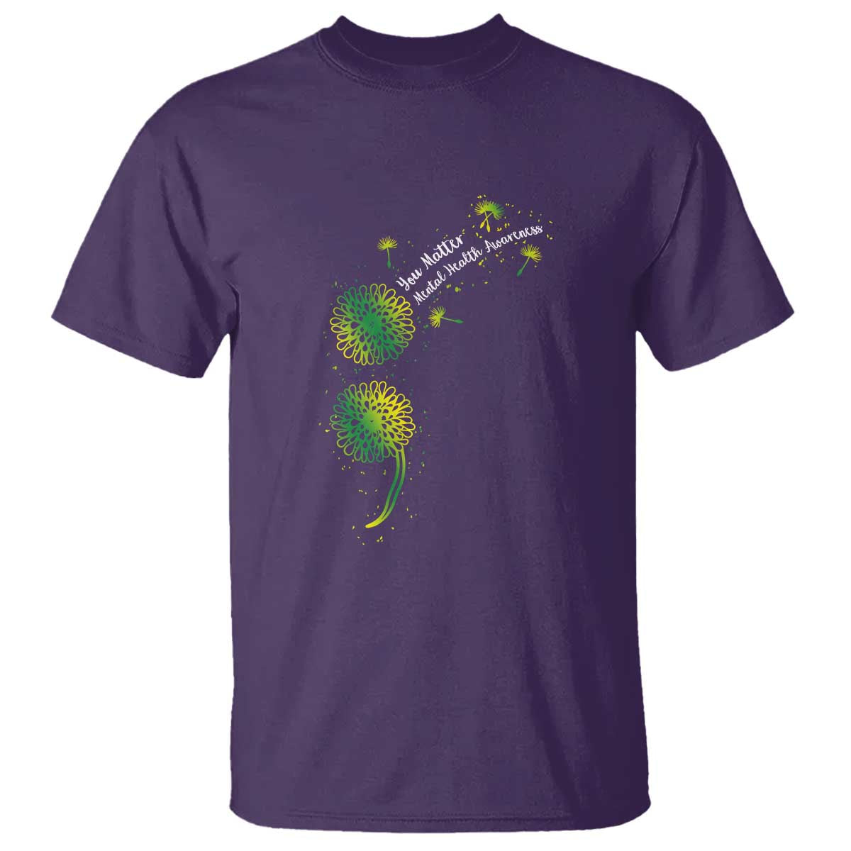 Mental Health Awarenes T Shirt Semicolon Dandelion You Matter