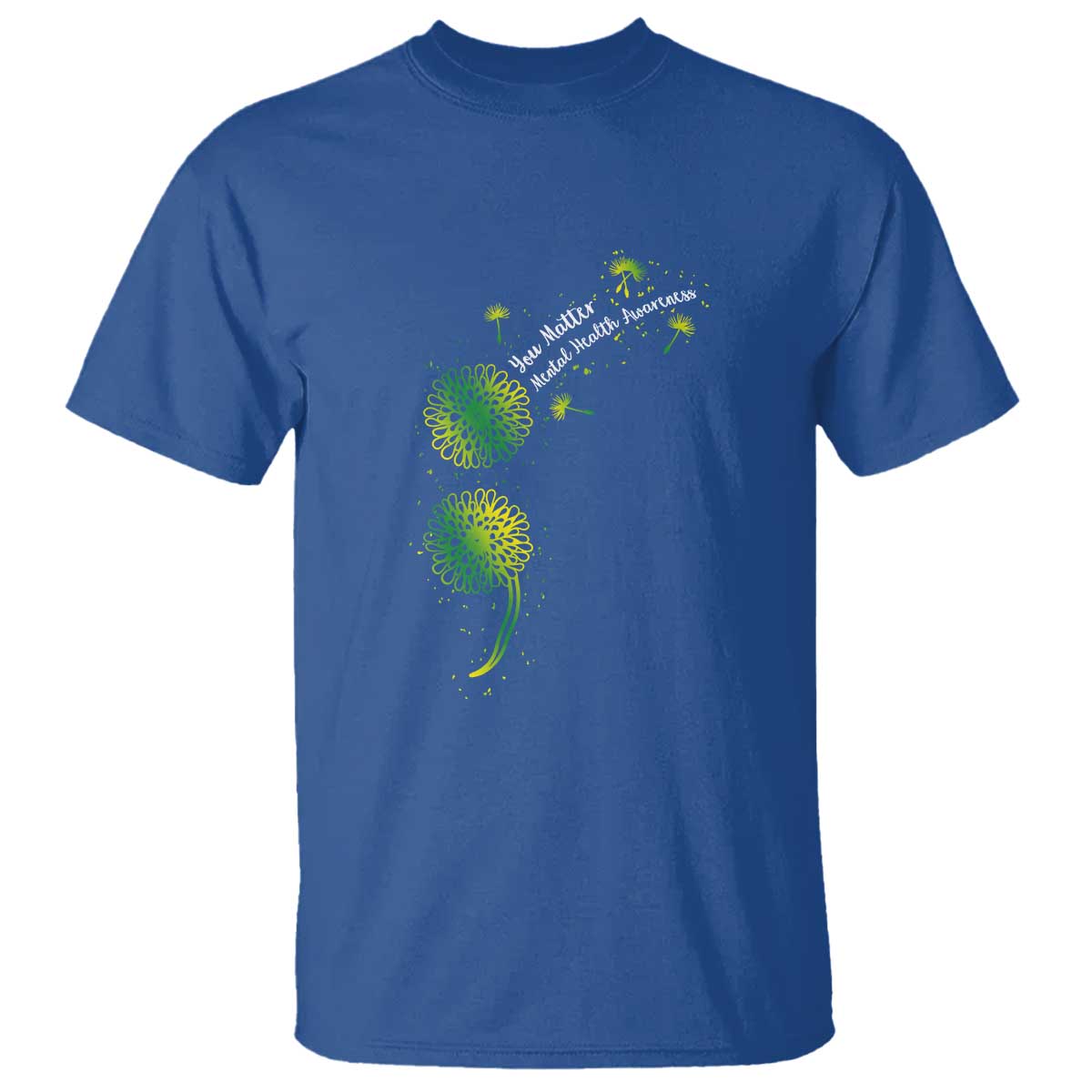 Mental Health Awarenes T Shirt Semicolon Dandelion You Matter