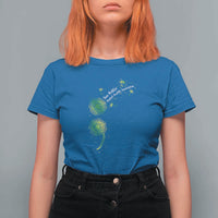 Mental Health Awarenes T Shirt For Women Semicolon Dandelion You Matter
