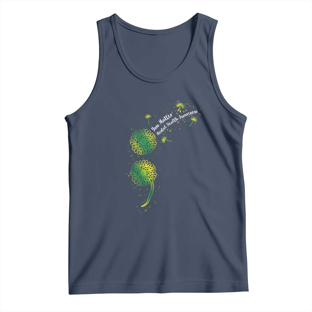 Mental Health Awarenes Tank Top Semicolon Dandelion You Matter
