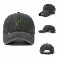 Mental Health Awarenes Washed Cotton Baseball Cap Semicolon Dandelion You Matter