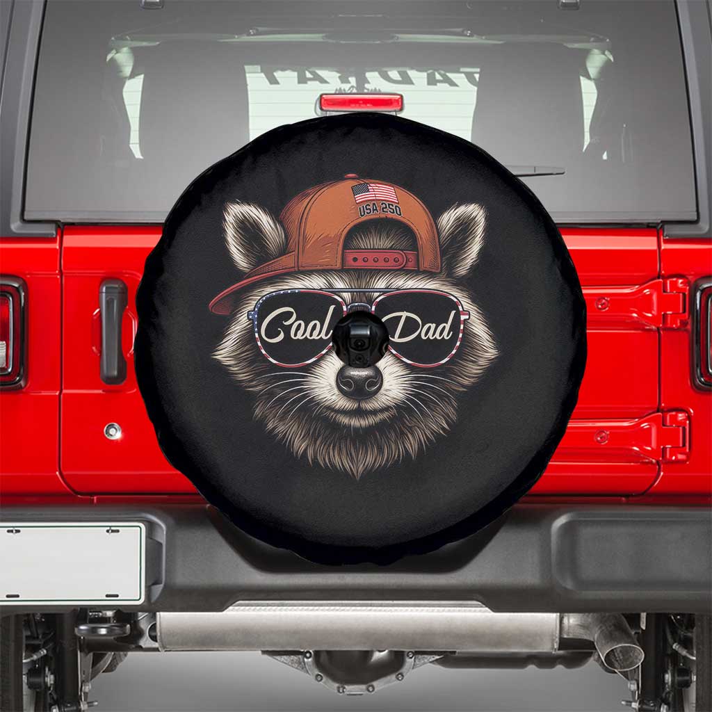 Cool Dad Spare Tire Cover Raccoon Daddy Father's Day Gift