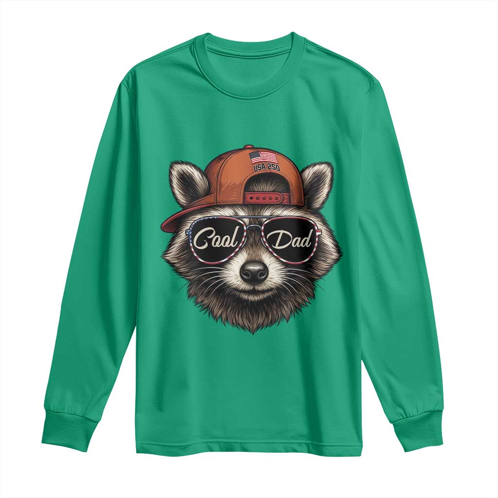 Cool Dad Long Sleeve Shirt Raccoon Daddy Father's Day Gift