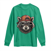 Cool Dad Long Sleeve Shirt Raccoon Daddy Father's Day Gift