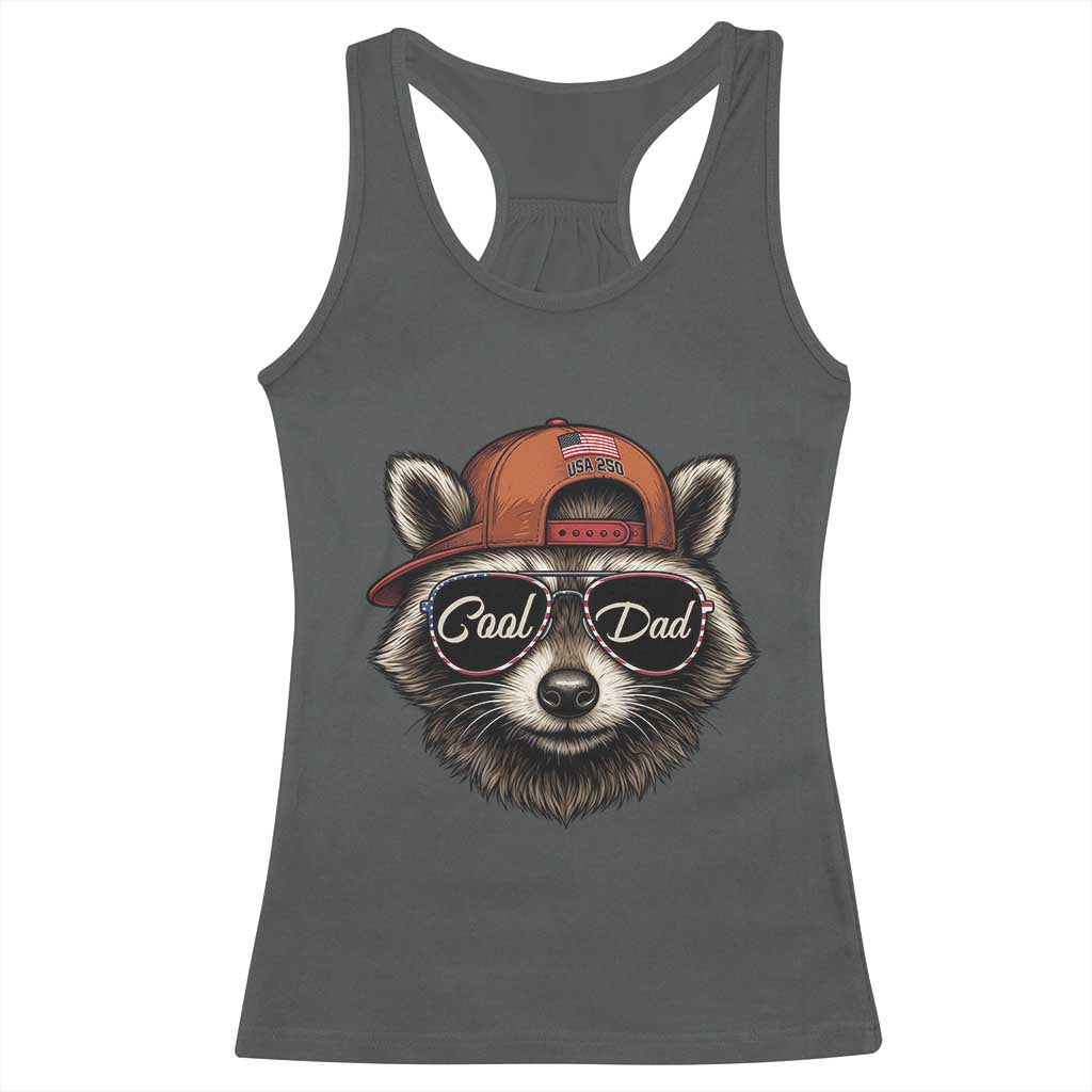 Cool Dad Racerback Tank Top Raccoon Daddy Father's Day Gift