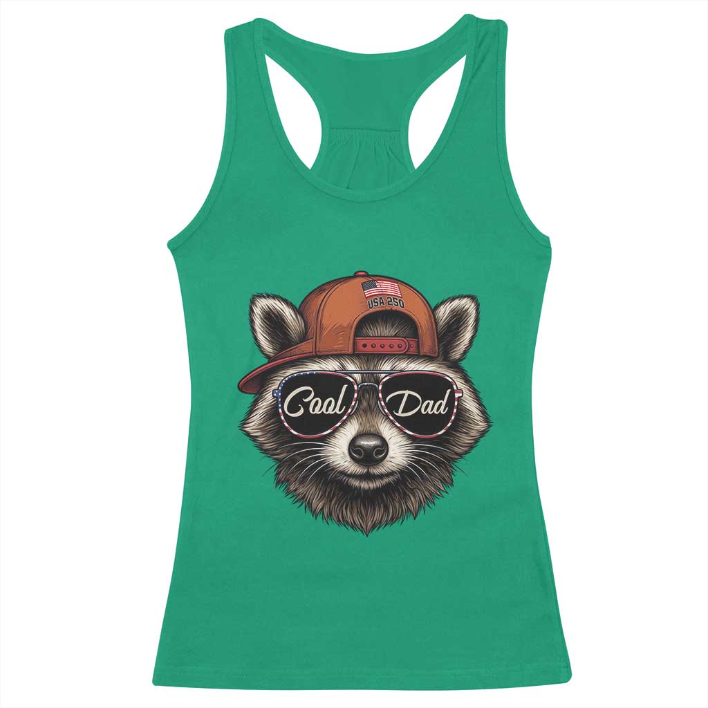 Cool Dad Racerback Tank Top Raccoon Daddy Father's Day Gift