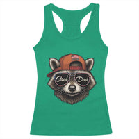 Cool Dad Racerback Tank Top Raccoon Daddy Father's Day Gift